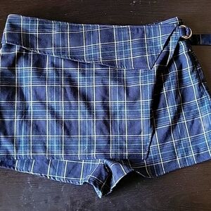 Forever21 blue Plaid skort